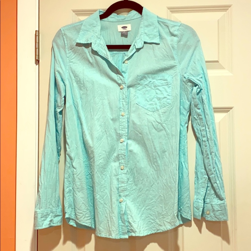 Old Navy Turquoise Button Down